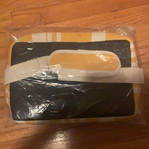 Business & Pleasure Brand Yellow and White Tote